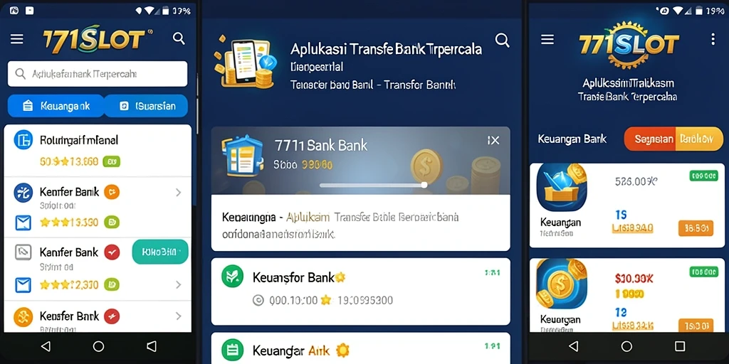 Tampilan antarmuka aplikasi Transfer Bank 171SLOT yang sederhana dan mudah digunakan.