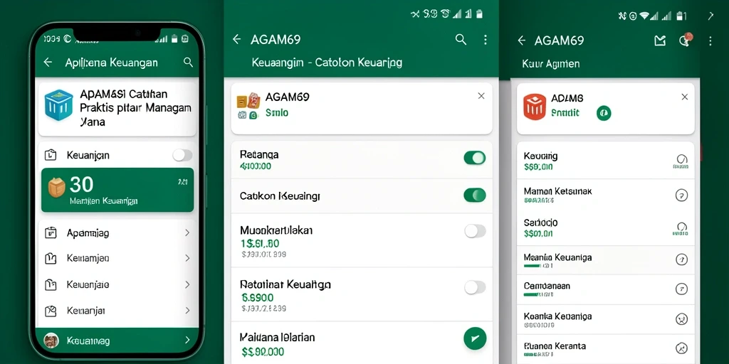 Tampilan antarmuka AGAM69 yang intuitif untuk catatan keuangan.