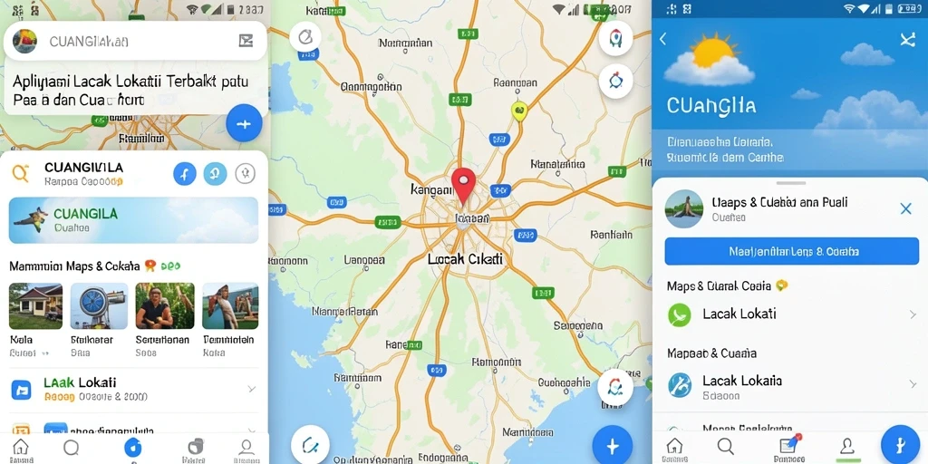 Tampilan antarmuka CUANGILA untuk lacak lokasi yang intuitif dan informatif.