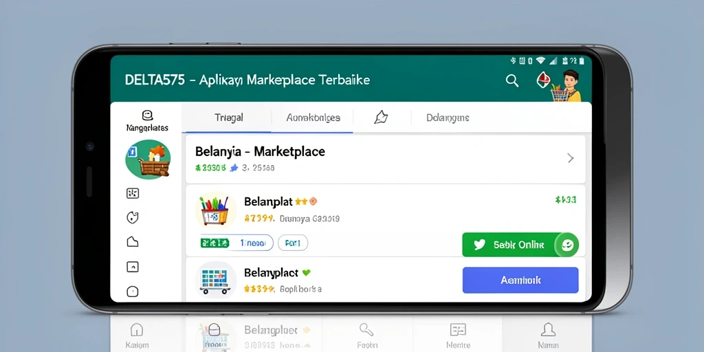 Tampilan antarmuka utama aplikasi DELTA575 yang menarik dan mudah digunakan.