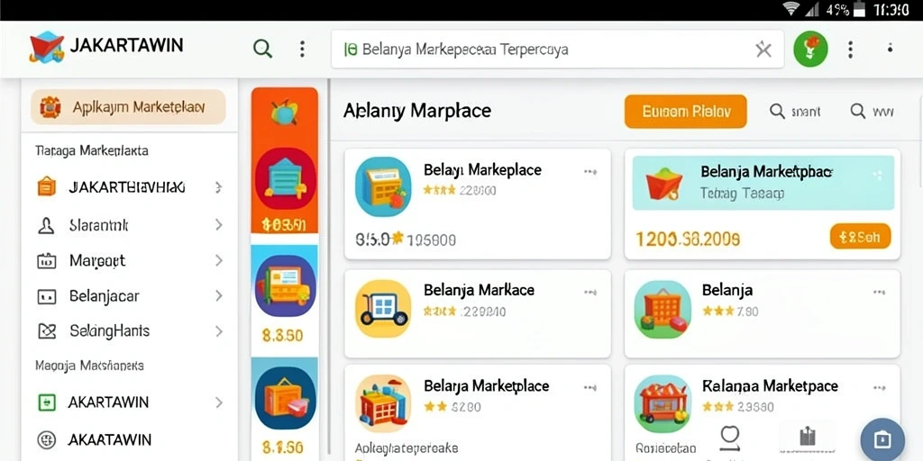 Tampilan antarmuka JAKARTAWIN yang menarik dan fungsional untuk berbelanja.