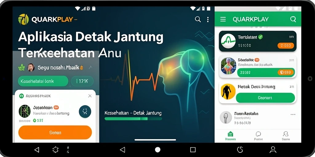 Antarmuka QUARKPLAY yang informatif dan mudah digunakan untuk memantau detak jantung.
