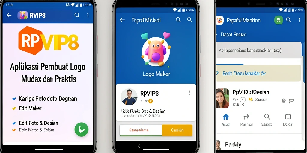 Antarmuka RPVIP8 yang user-friendly untuk pembuatan logo.